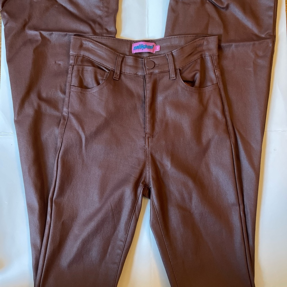 Edikted Brown Leather Pants